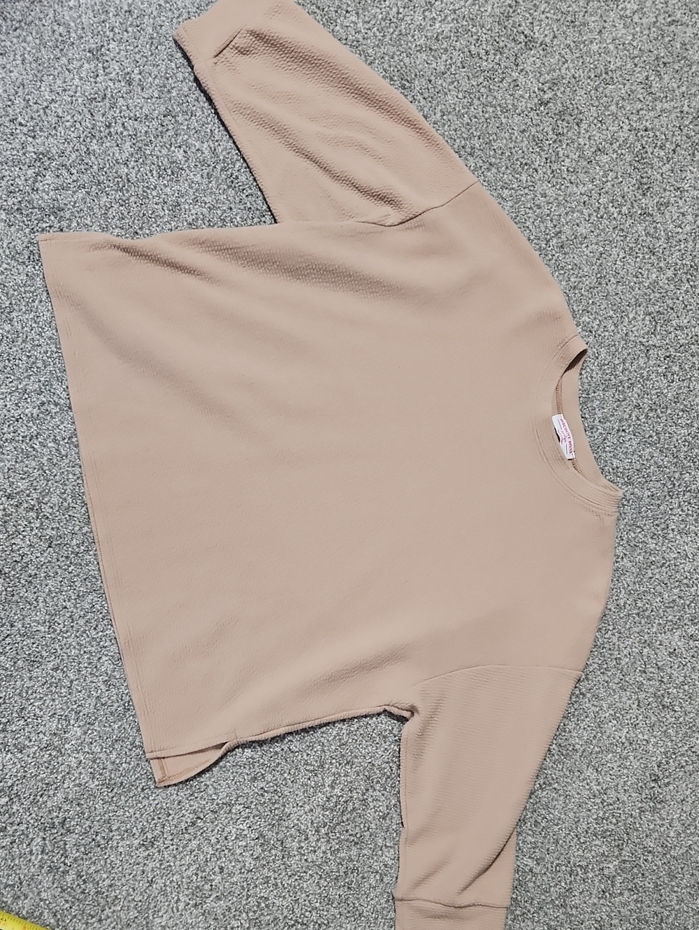 Relaxed Crewneck Sweatshirt in Light Beige